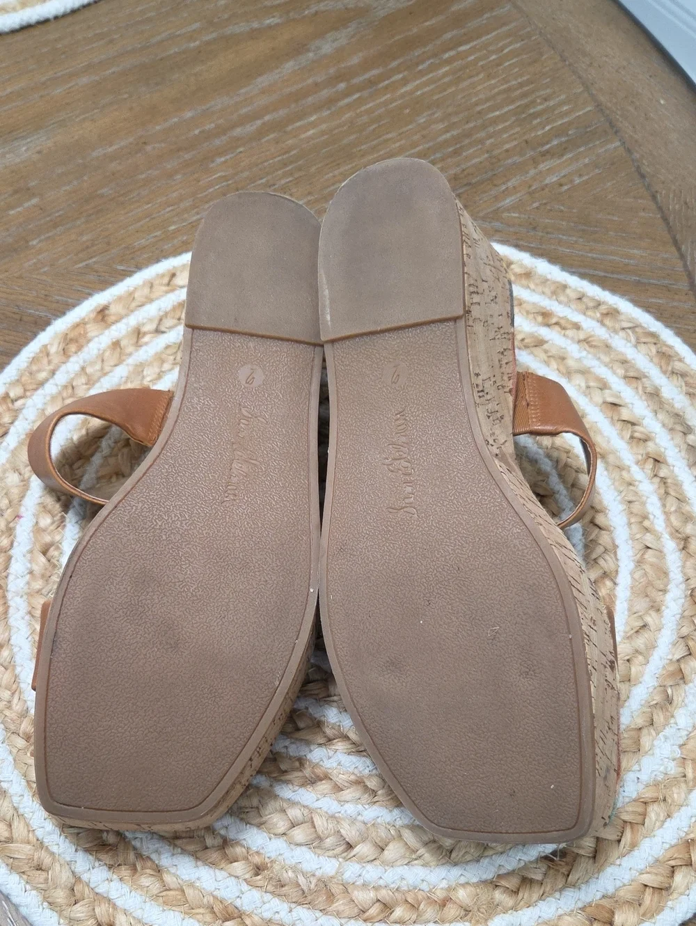 Sam Edelman Alissa Leather Platform Wedge Sandals Size 9